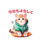 1年中毎日使える パーカーねこ（個別スタンプ：36）