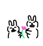 真顔Rabbit 春（個別スタンプ：7）