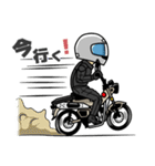 ベージュのミニバイクでGO！（個別スタンプ：2）