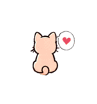 すねたり照れたり後ろ向きが可愛い動物達AI（個別スタンプ：22）