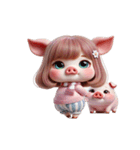 ブタちゃん かわいい表情（個別スタンプ：12）