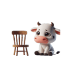 バカをやっている子牛 絵文字スタンプ（個別スタンプ：12）