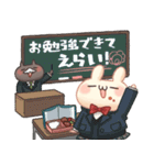 しろとくろ ぱーと28 えらい！（個別スタンプ：10）