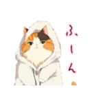 アニメ顔猫さん愛されスタンプ♡〜三毛猫〜（個別スタンプ：6）