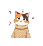 アニメ顔猫さん愛されスタンプ♡〜三毛猫〜（個別スタンプ：9）