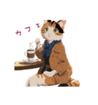 アニメ顔猫さん愛されスタンプ♡〜三毛猫〜（個別スタンプ：19）