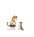 アニメ顔猫さん愛されスタンプ♡〜三毛猫〜（個別スタンプ：24）