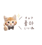 韓国語♡ねこの吹き出しスタンプ（個別スタンプ：3）