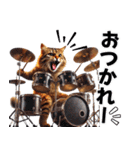 猫ドラマー（個別スタンプ：2）