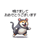 一生使える新年太っちょ柴犬 あけおめ 再販（個別スタンプ：1）