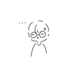 丸メガネさん（個別スタンプ：6）