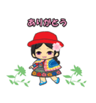 桜の一年中使える挨拶★ワールド編（個別スタンプ：5）