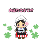 桜の一年中使える挨拶★ワールド編（個別スタンプ：14）