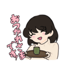 ゆるめの男女スタンプ（個別スタンプ：14）
