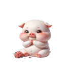 ピンクの豚 キスしてあげる（個別スタンプ：10）