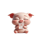 ピンクの豚 キスしてあげる（個別スタンプ：11）