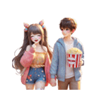 甘い愛/愛について語る/深い愛/良い気分（個別スタンプ：24）
