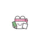 勉強するうしゃぎ！！ピンク（個別スタンプ：25）