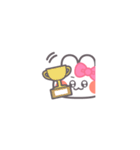 勉強するうしゃぎ！！ピンク（個別スタンプ：27）
