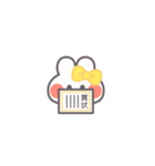 勉強するうしゃぎ！！黄色（個別スタンプ：26）