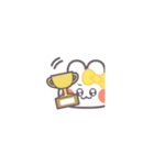 勉強するうしゃぎ！！黄色（個別スタンプ：27）