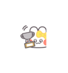 勉強するうしゃぎ！！黄色（個別スタンプ：28）