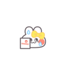 勉強するうしゃぎ！！黄色（個別スタンプ：40）