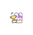 勉強するうしゃぎ！！紫色（個別スタンプ：27）