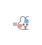 勉強するうしゃぎ！！水色（個別スタンプ：8）