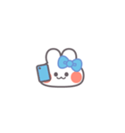 勉強するうしゃぎ！！水色（個別スタンプ：22）