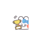 勉強するうしゃぎ！！水色（個別スタンプ：27）