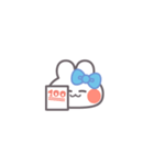 勉強するうしゃぎ！！水色（個別スタンプ：39）