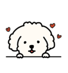 ふわふわ犬もこ太の毎日使えるスタンプ（個別スタンプ：3）