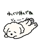 ふわふわ犬もこ太の毎日使えるスタンプ（個別スタンプ：19）