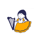 音楽活動してる女の子の日常スタンプ（個別スタンプ：1）