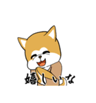 パニックしてる秋田犬（個別スタンプ：1）