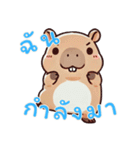 カピバラの生活 (タイ)（個別スタンプ：25）
