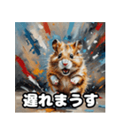 油絵風で一言！（個別スタンプ：4）