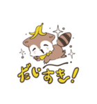 ゴミ大好きアライグマちゃん（個別スタンプ：3）