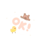 ふわふわくまさん とひよこさん 2（個別スタンプ：30）