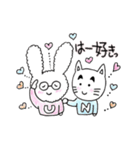 *タイ沼民の推し活*仲良し！うさ君＆ねこ君（個別スタンプ：22）
