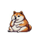 無言で伝える太っちょ柴犬（個別スタンプ：2）