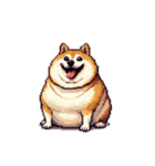 無言で伝える太っちょ柴犬（個別スタンプ：3）