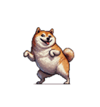 無言で伝える太っちょ柴犬（個別スタンプ：4）