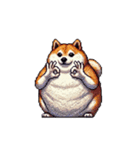 無言で伝える太っちょ柴犬（個別スタンプ：22）