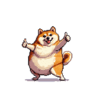 無言で伝える太っちょ柴犬（個別スタンプ：23）