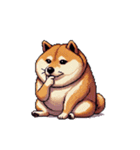 無言で伝える太っちょ柴犬（個別スタンプ：25）