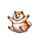 無言で伝える太っちょ柴犬（個別スタンプ：32）