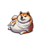 無言で伝える太っちょ柴犬（個別スタンプ：35）