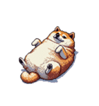 無言で伝える太っちょ柴犬（個別スタンプ：40）
